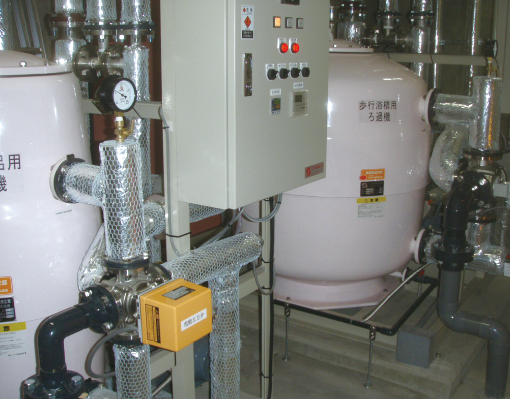 当社施工 温泉施設機械室