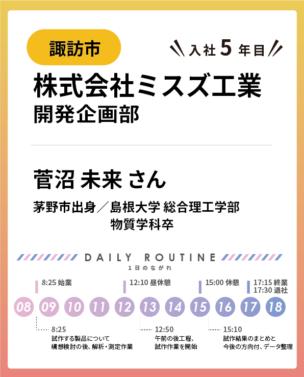 2025-菅沼　未来さん 諏訪市・岡谷市・下諏訪町・茅野市・原村・富士見町 就職ガイダンス